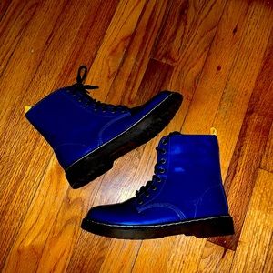 Aliexpress NICE metallic blue combat boots size 9